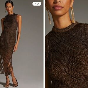 Anthropologie: Not So Serious by Pallavi Mohan Fringed Halter Dress